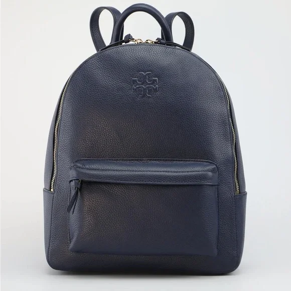 Tory Burch | Bags | Tory Burch Navy Pebbled Leather Backpack  display picture 2